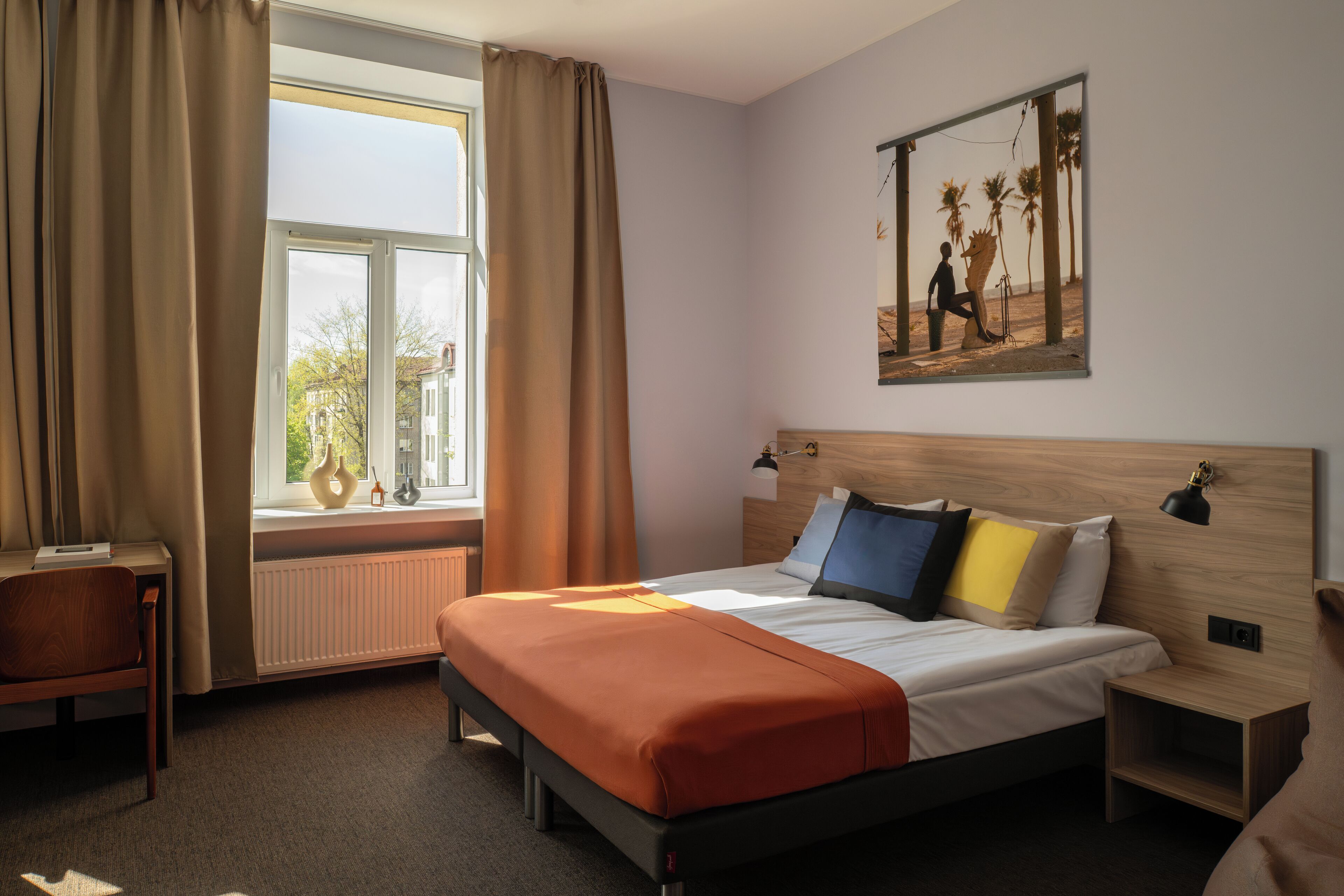 standard quadruple room | hypo-allergenic bedding, desk, blackout curtains, soundproofing