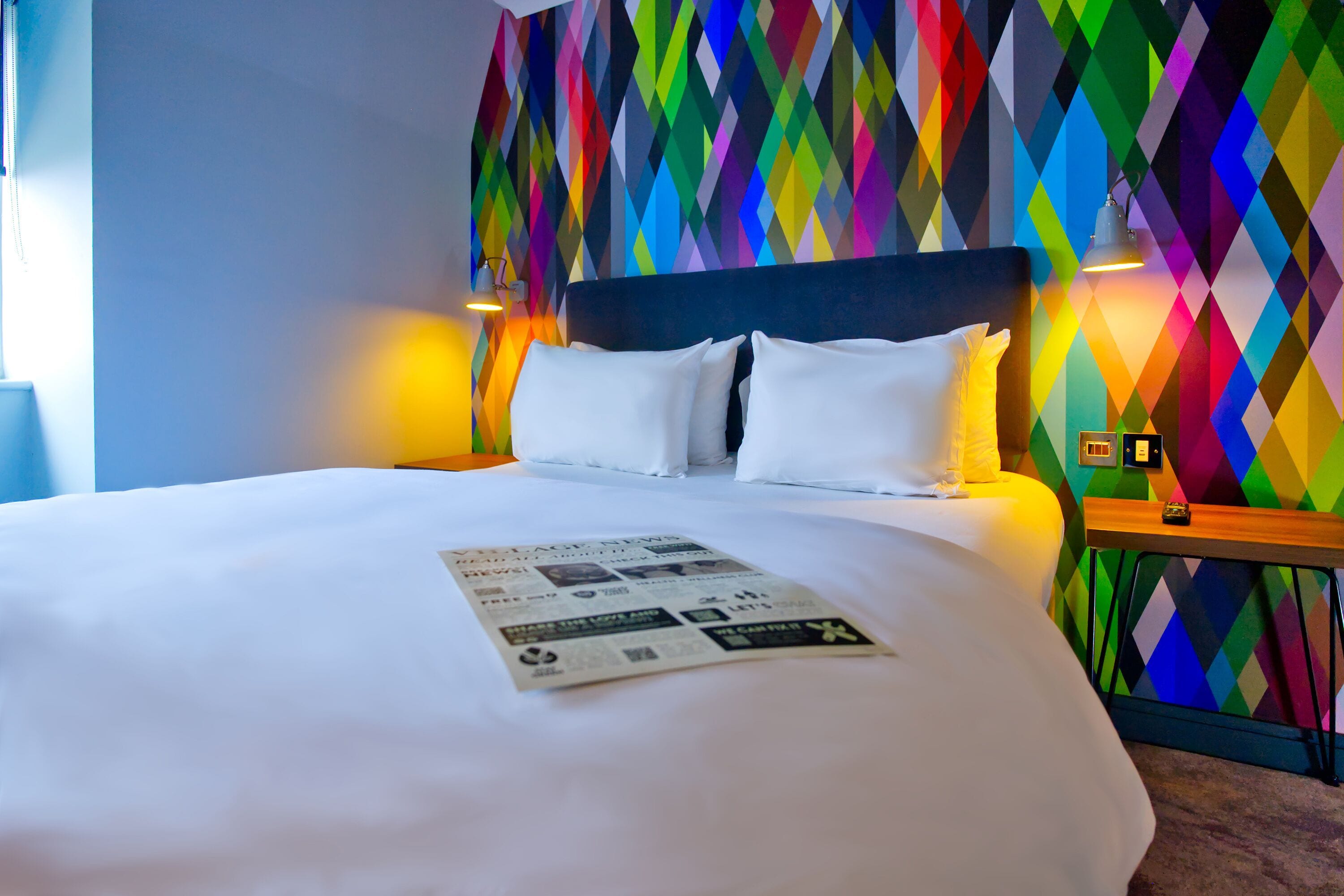 1 bedroom, desk, laptop workspace, blackout curtains