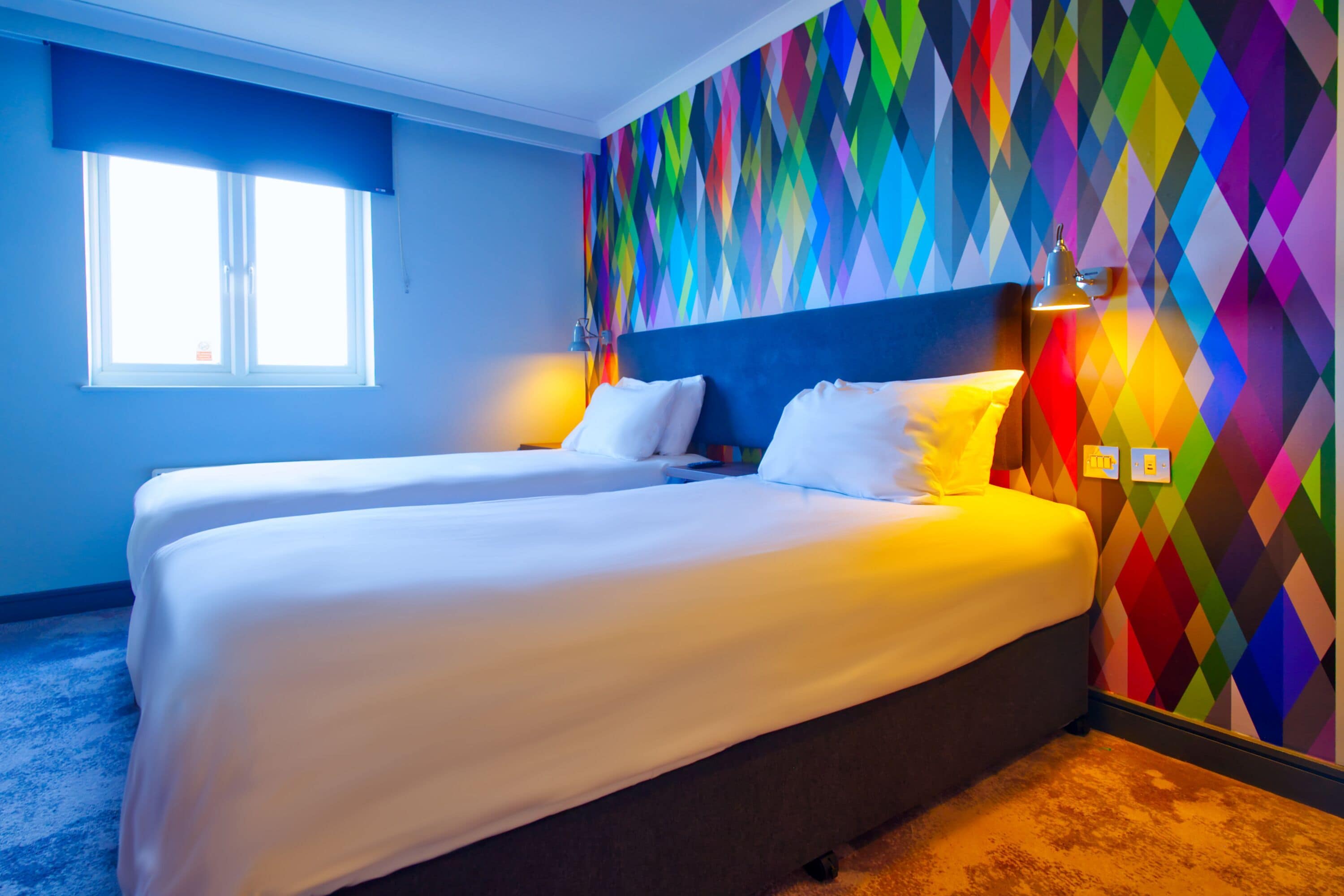 twin room, 2 single beds | 1 bedroom, desk, laptop workspace, blackout curtains