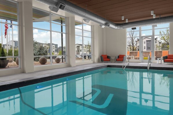 Indoor pool, open 7:00 AM to 11:00 PM, sun loungers