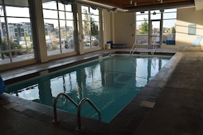 Indoor pool, open 7:00 AM to 11:00 PM, sun loungers