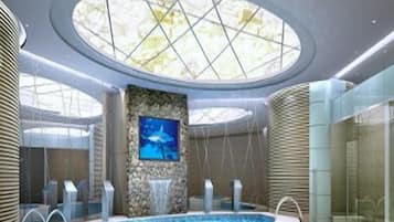 Indoor spa tub