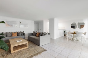 Deluxe Apartment, 2 Bedrooms | Living area | Plasma TV - The Lord Byron (Byron Bay)