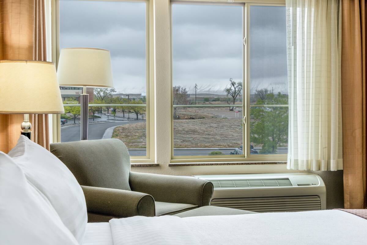 1 bedroom, desk, laptop workspace, iron/ironing board