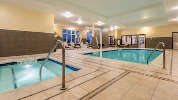 Indoor pool, pool loungers