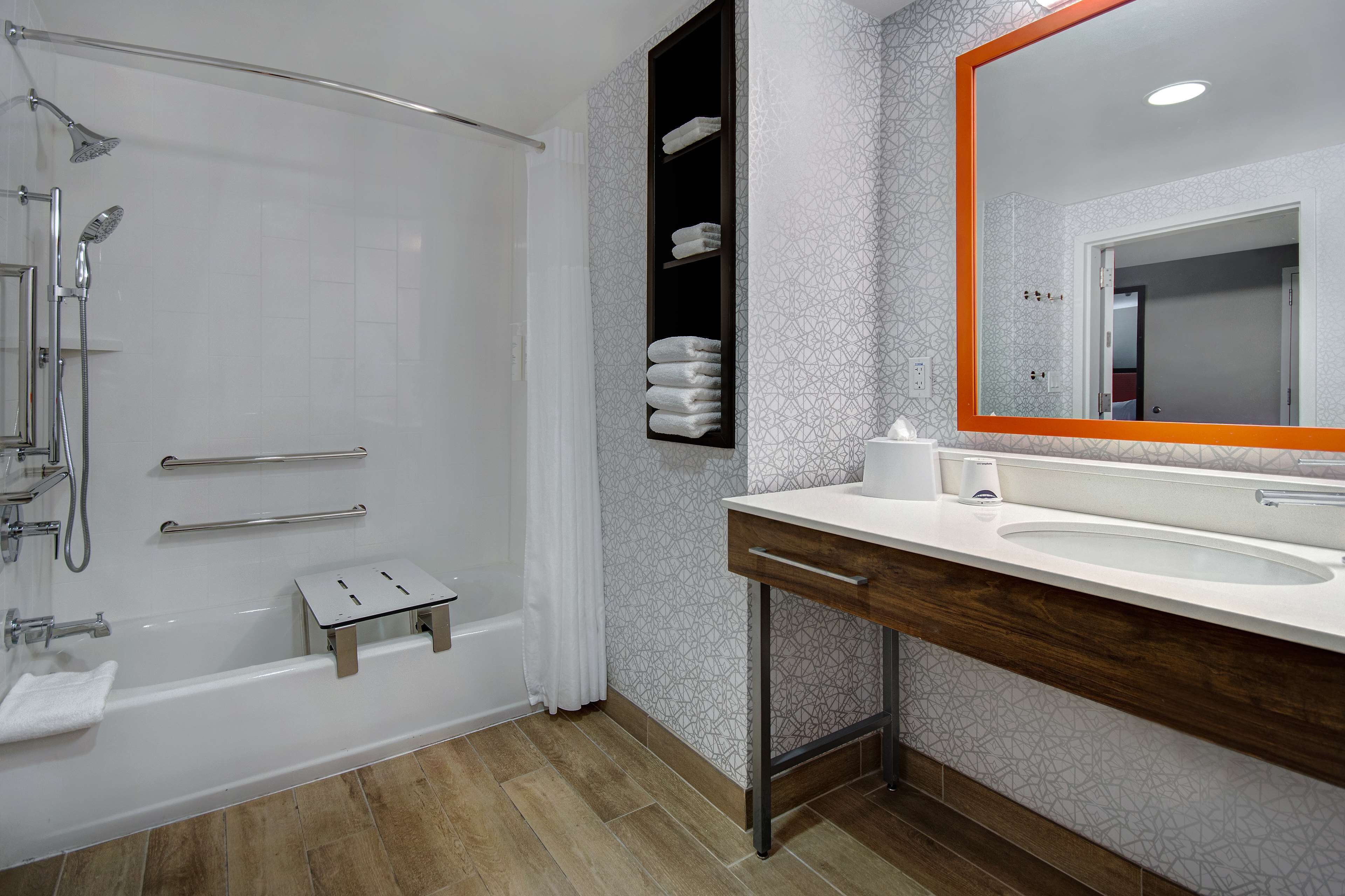 free toiletries, hair dryer, towels