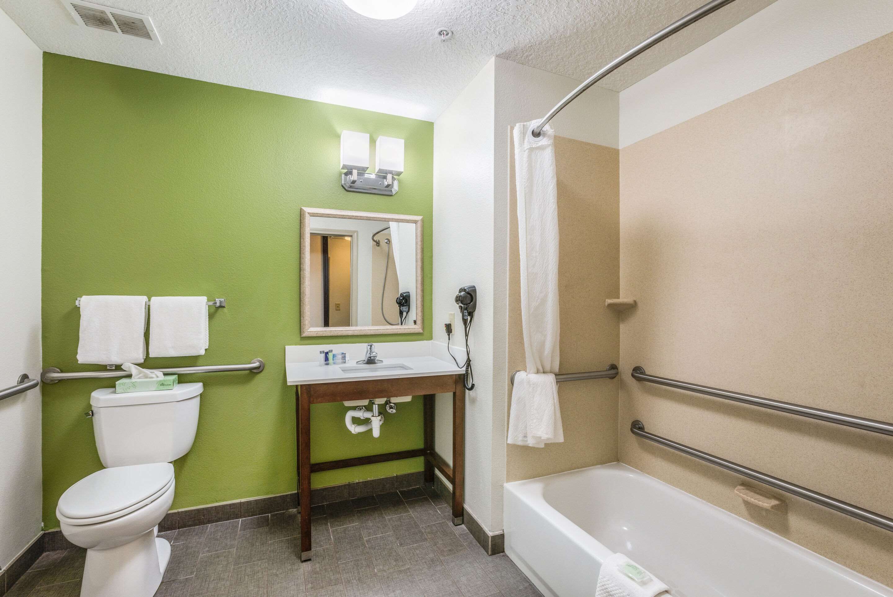 room, 2 queen beds, accessible, non smoking | bathroom | free toiletries, hair dryer, towels