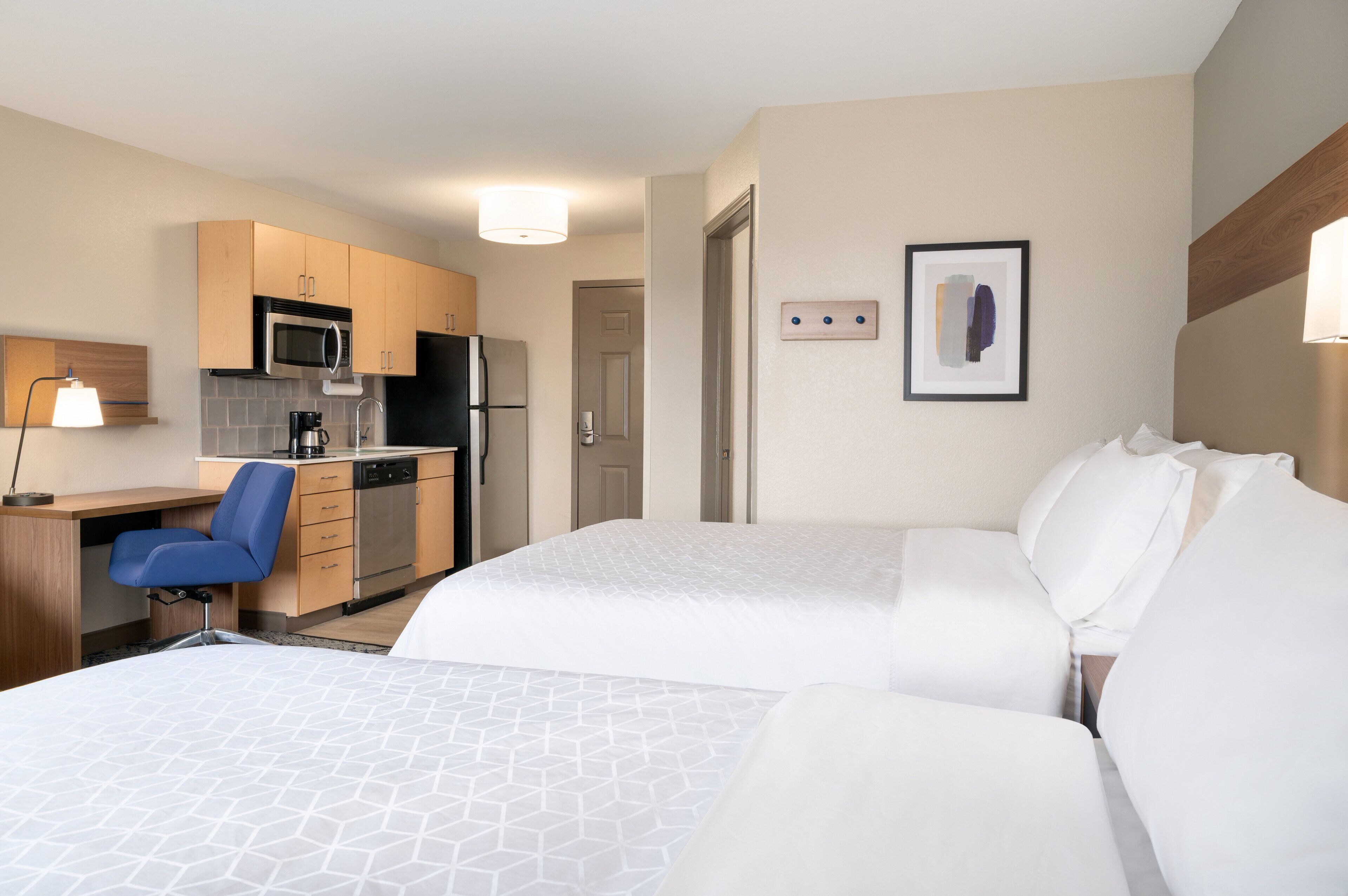studio suite, 2 queen beds | premium bedding, individually decorated, individually furnished, desk