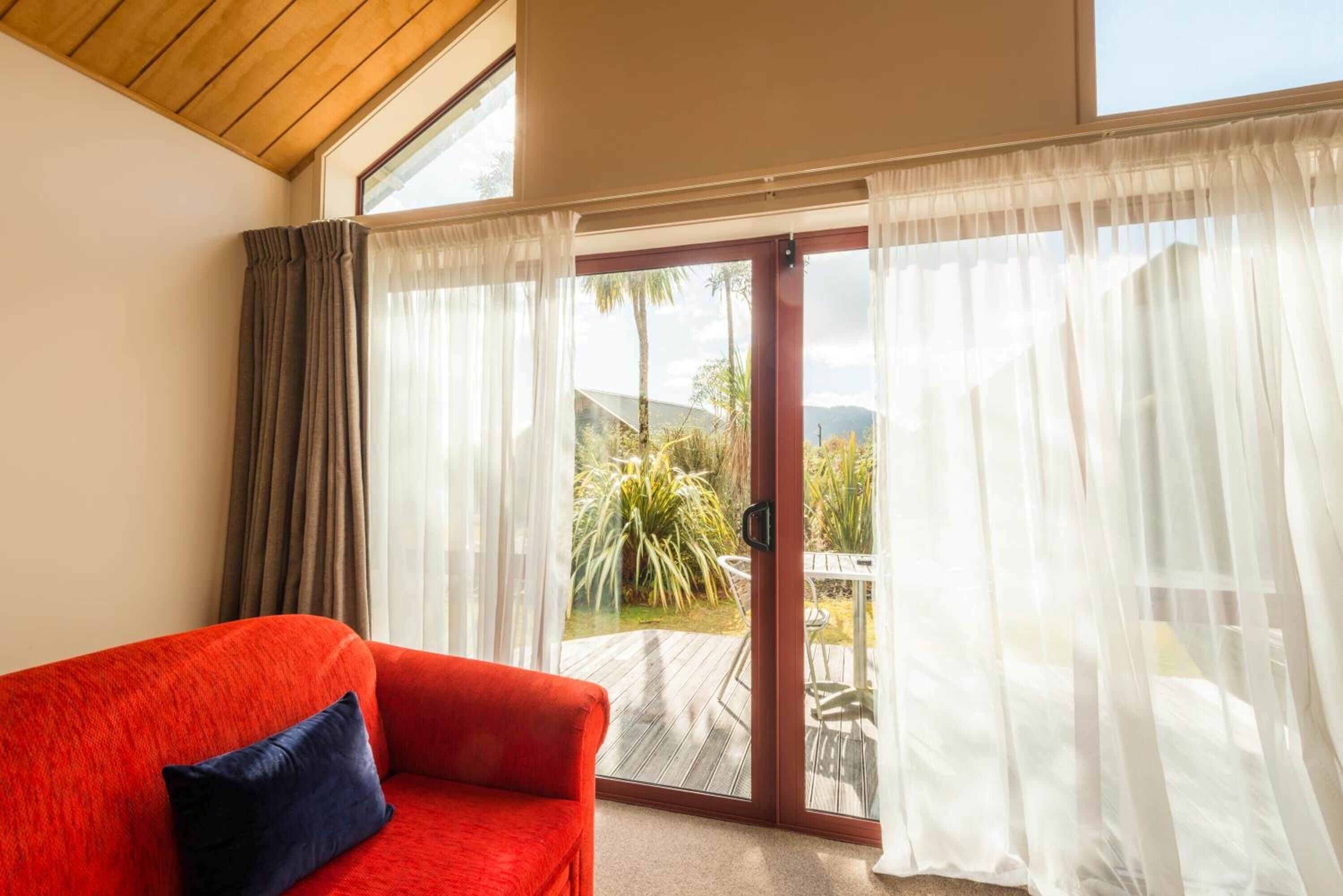 43-inch flat-screen TV with digital channels, DVD player