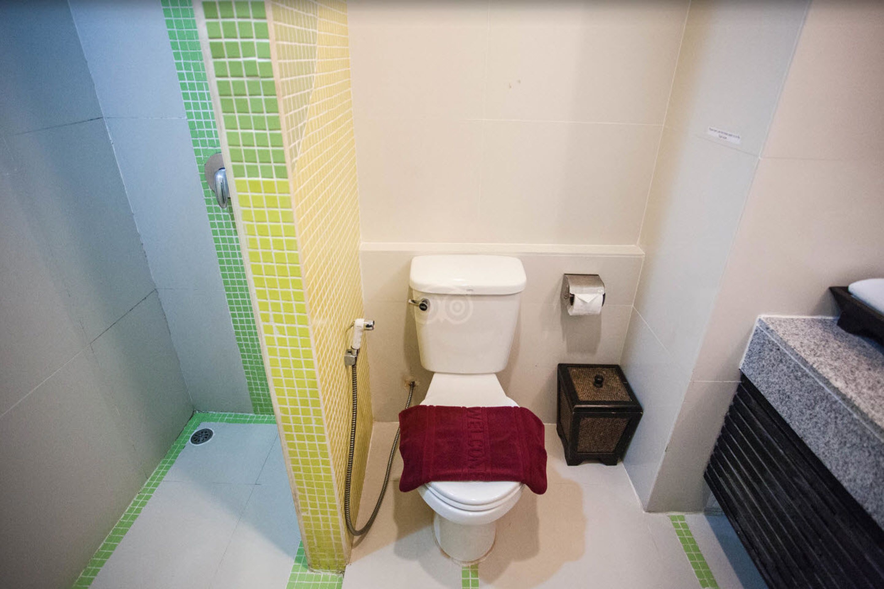 superior room | bathroom | shower, hair dryer, bathrobes, slippers