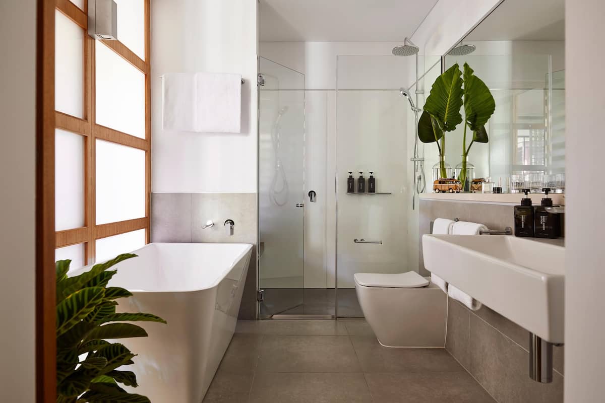 free toiletries, hair dryer, bathrobes, slippers