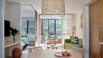 55-inch flat-screen TV with digital channels, TV, iPad