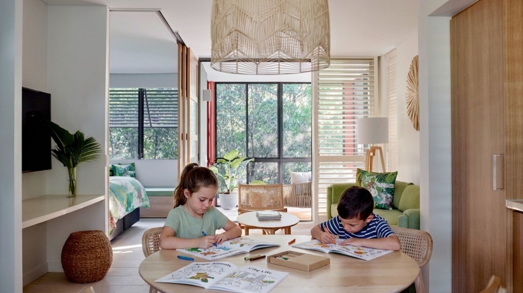 Treetops Resort Family Suite | Premium bedding, minibar, in-room safe, individually furnished