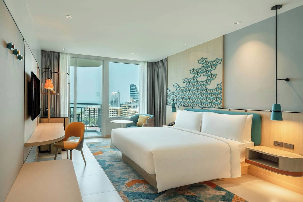 Habitación estándar, 1 cama King size, vista al mar (Bay Tower) | Caja de seguridad en la habitación y escritorio