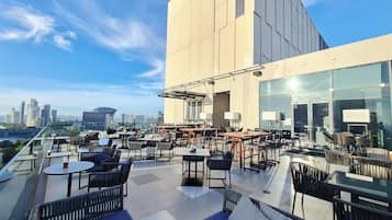 Rooftop bar, ocean views, open daily