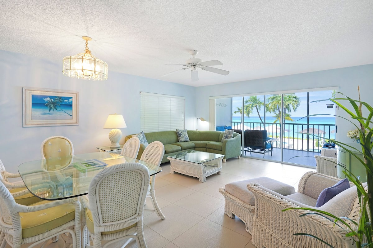 Condo 14, 2 Bedrooms, Ocean View | Living area | 32-inch TV with cable channels