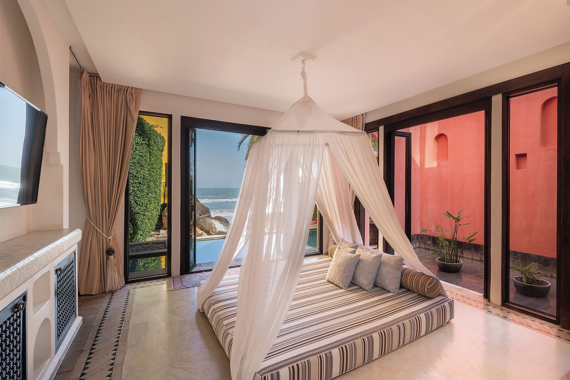 One Bedroom Morocccan Beachfront Pool | Living area | 32-inch Smart TV with digital channels, TV