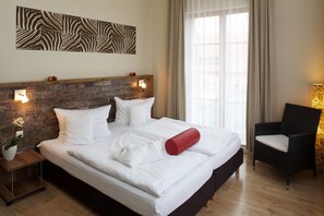 Double Room | Premium bedding, in-room safe, desk, cots/infant beds