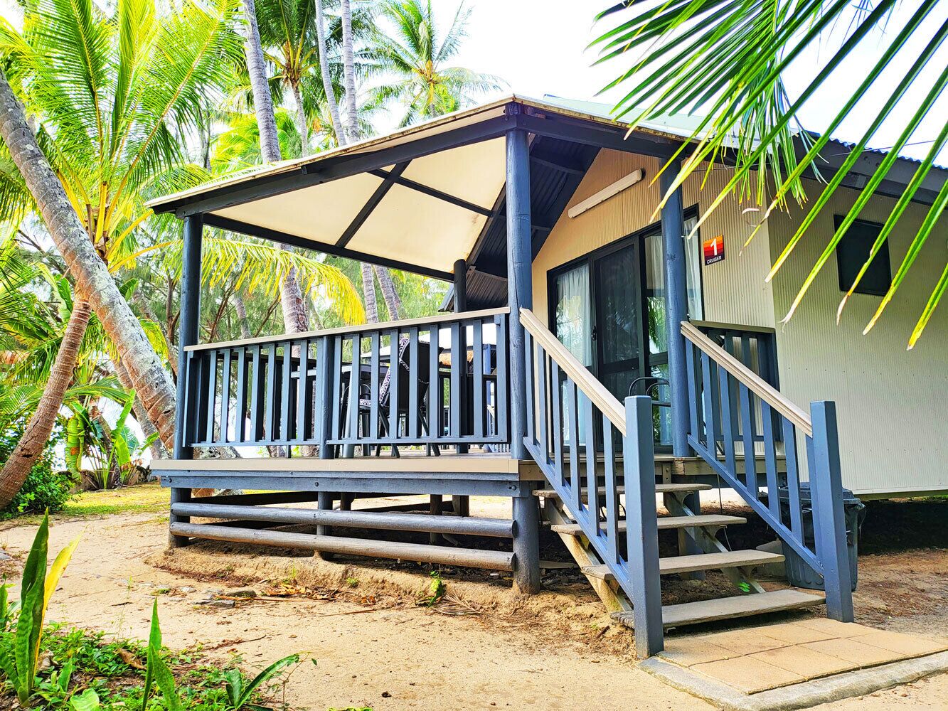 Cabin, 1 Bedroom, Ocean View | Cots/infant beds, bed sheets