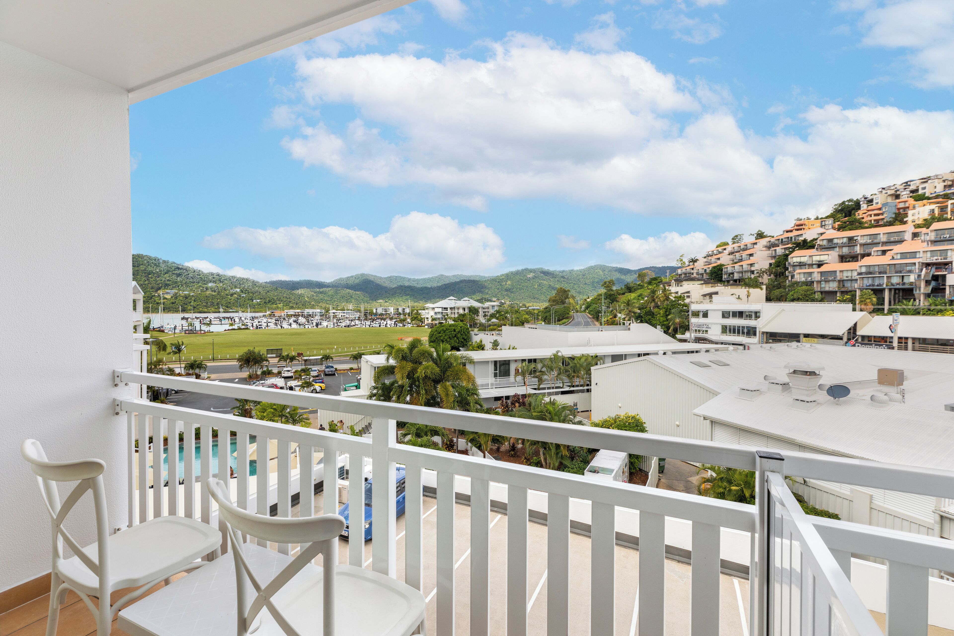 Blick vom Balkon