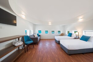 Cobertura panorâmica, 3 quartos, vista para o oceano | Roupas de cama premium, camas com colchões pillow-top