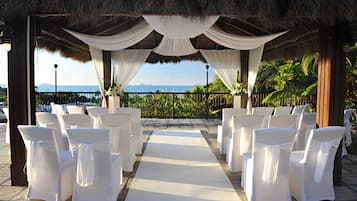 Outdoor wedding area