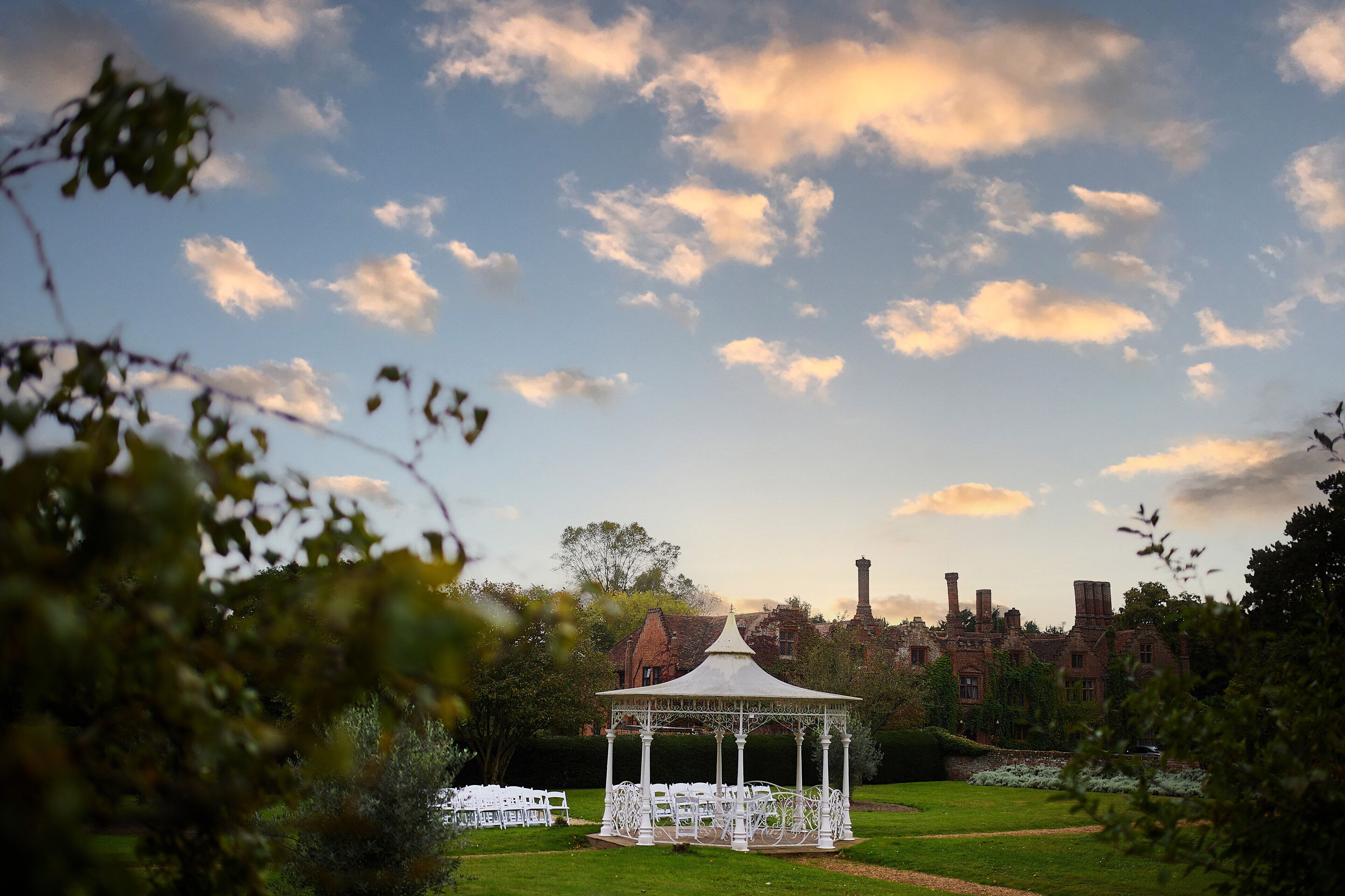 outdoor wedding area