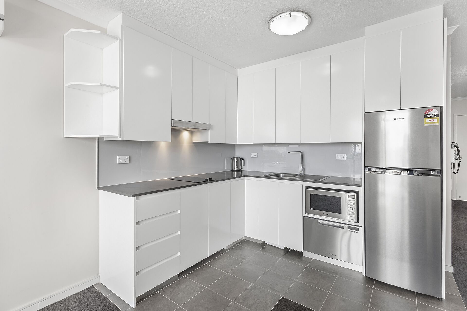 apartment, 1 bedroom with shower | private kitchenette | fridge, microwave, stovetop, dishwasher