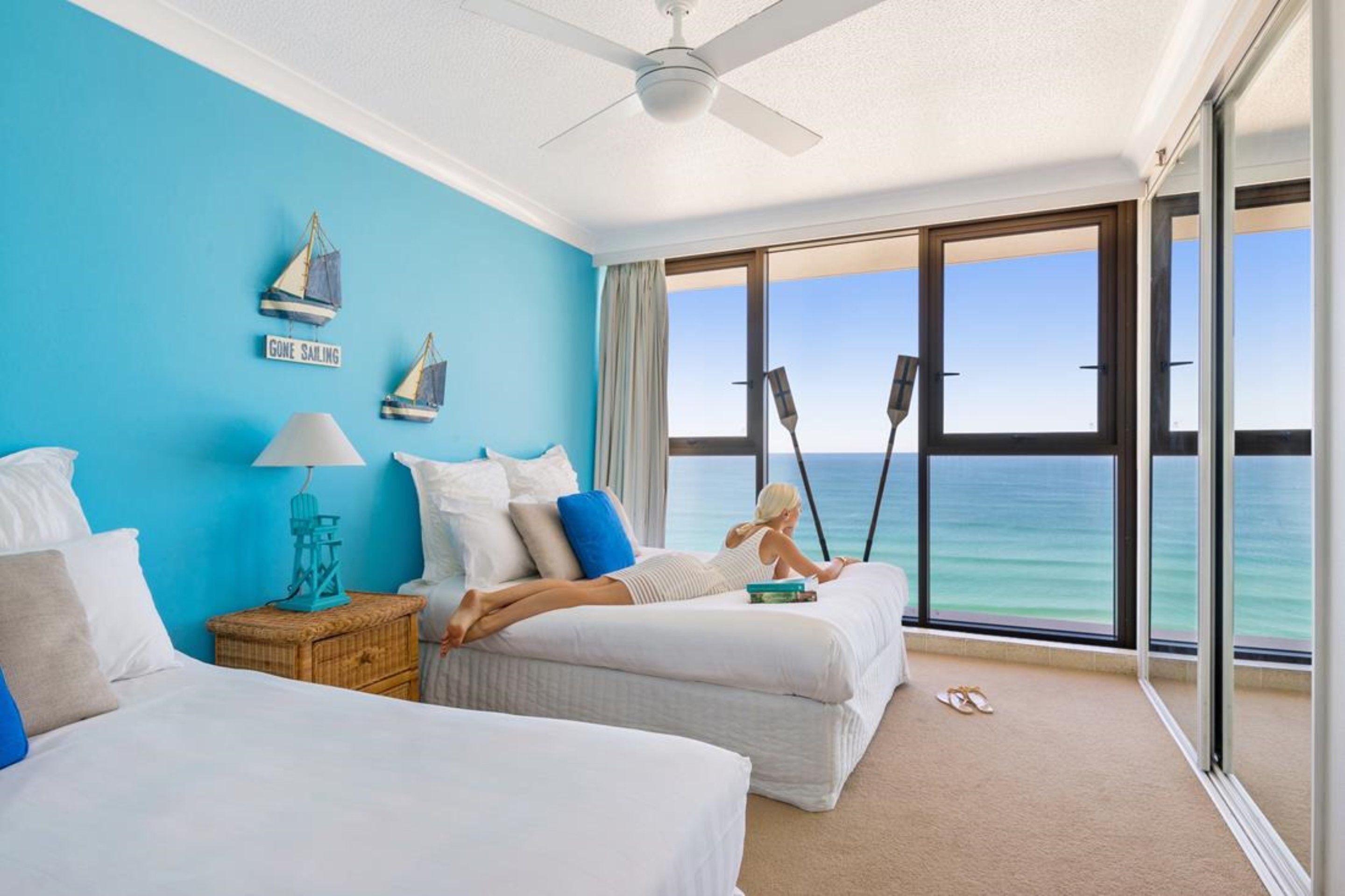 Individually decorated, individually furnished, iron/ironing board