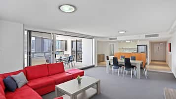 2 Bedroom Apartment (Low Floor) | Living area | LCD TV, DVD player