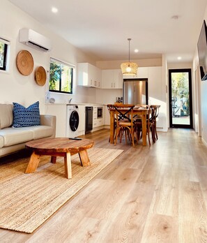 Family Cabin | Living area | TV, DVD player - BIG4 Tweed Billabong Holiday Park (Tweed Heads South)