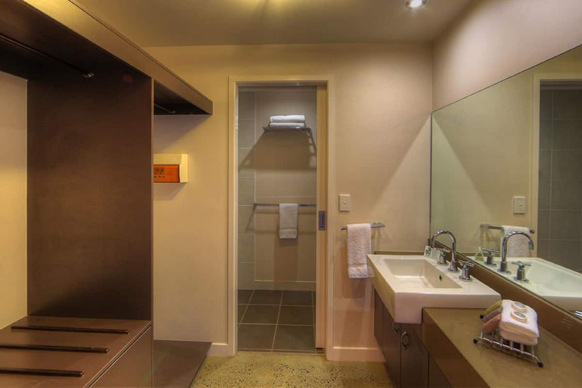 standard room | bathroom | shower, free toiletries, hair dryer, towels