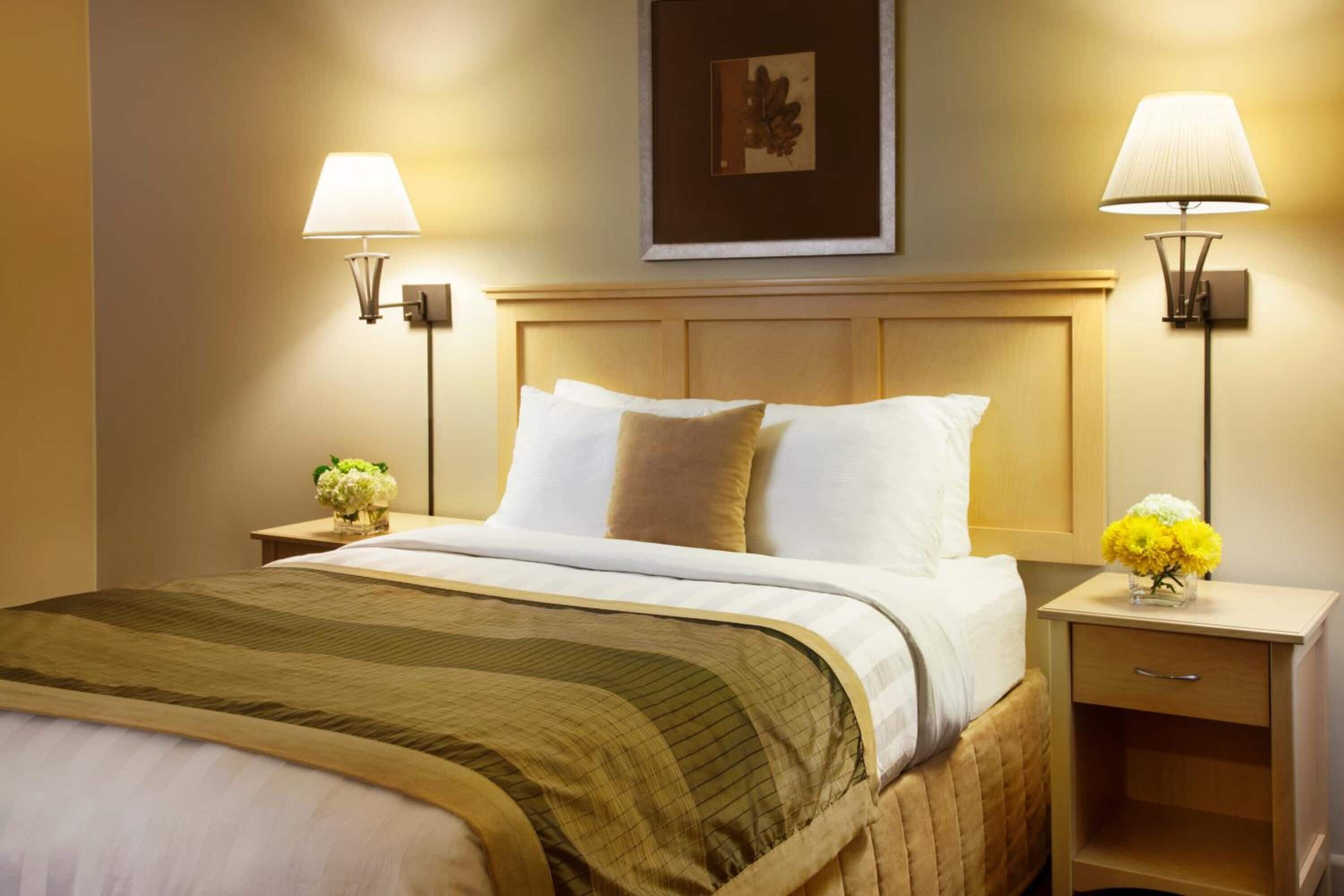 Desk, blackout curtains, soundproofing, iron/ironing board