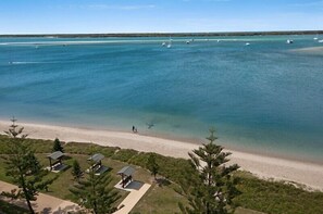 Vista a la playa o el mar