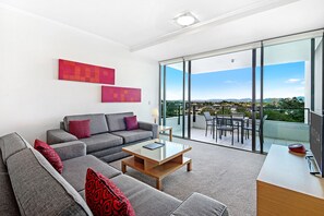 Huoneisto, 1 makuuhuone | Olohuone | Taulutelevisio, DVD-soitin