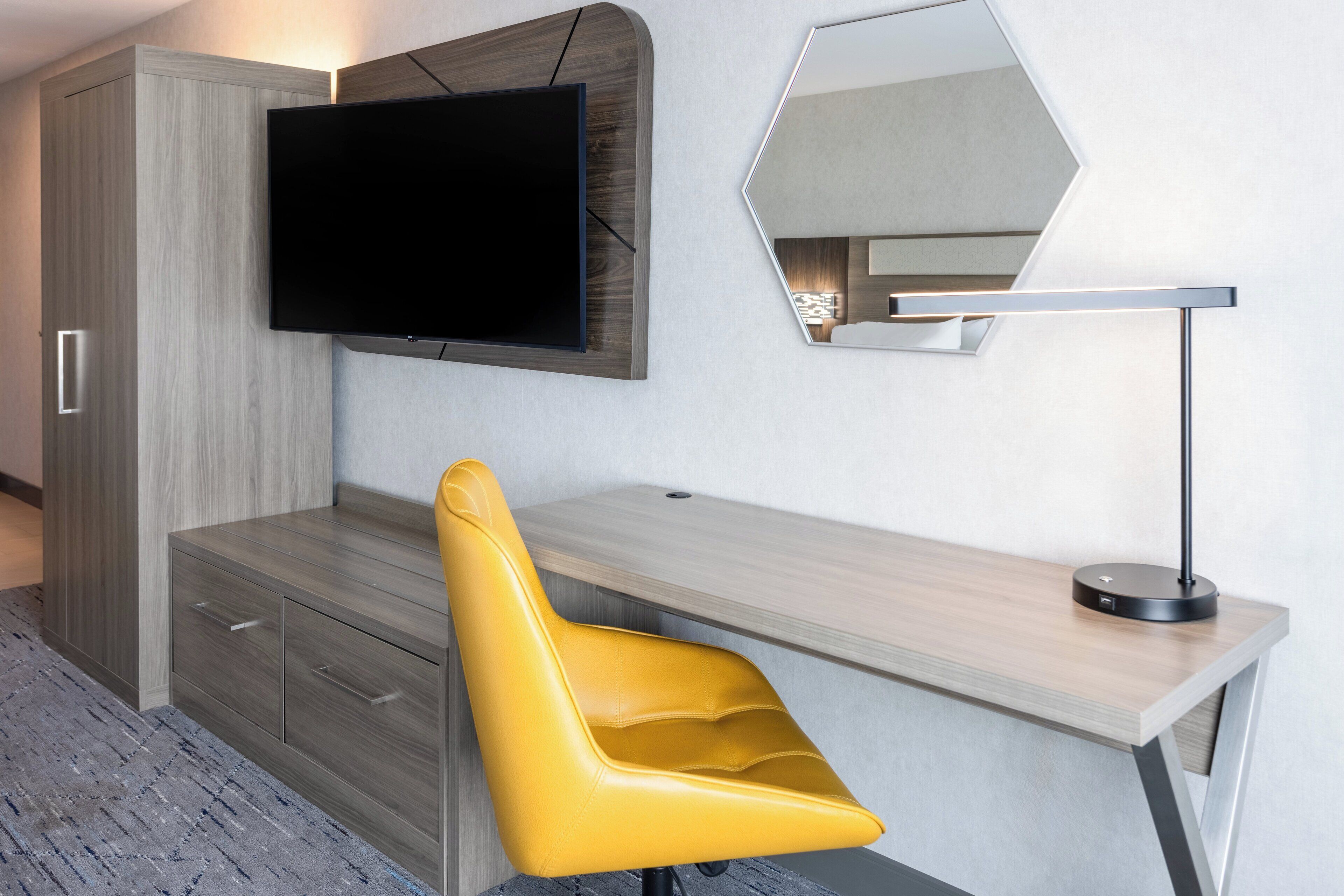 premium bedding, memory-foam beds, in-room safe, desk