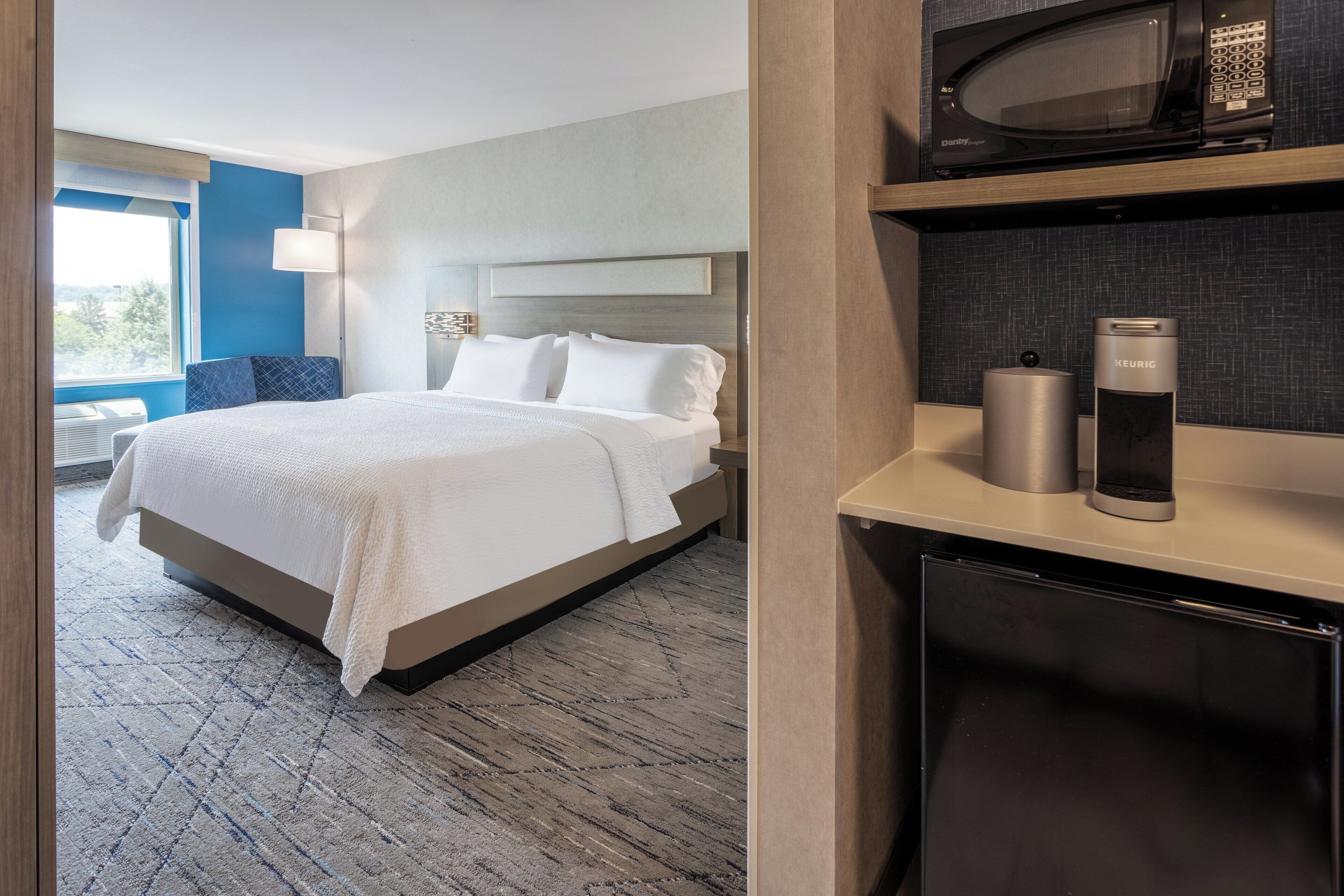 premium bedding, memory-foam beds, in-room safe, desk