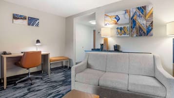 In-room safe, desk, laptop workspace, blackout drapes