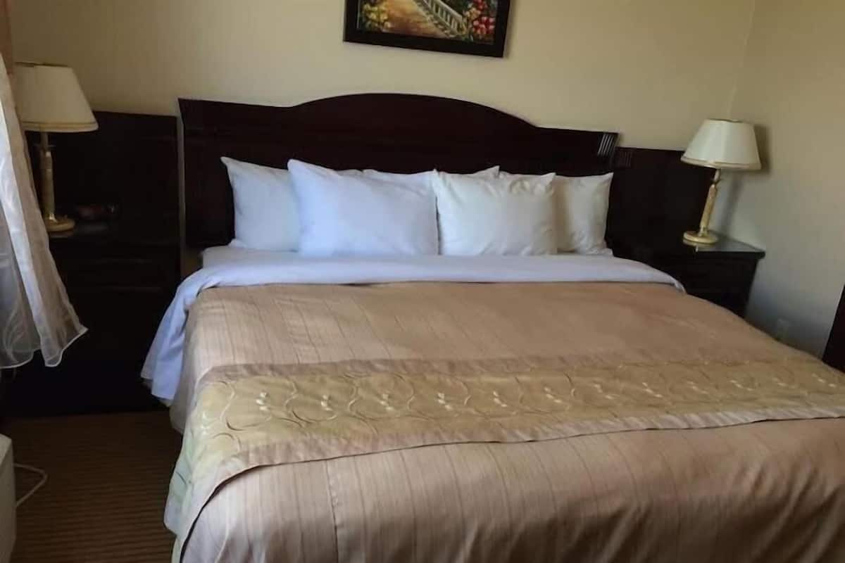 Down duvets, memory-foam beds, desk, soundproofing