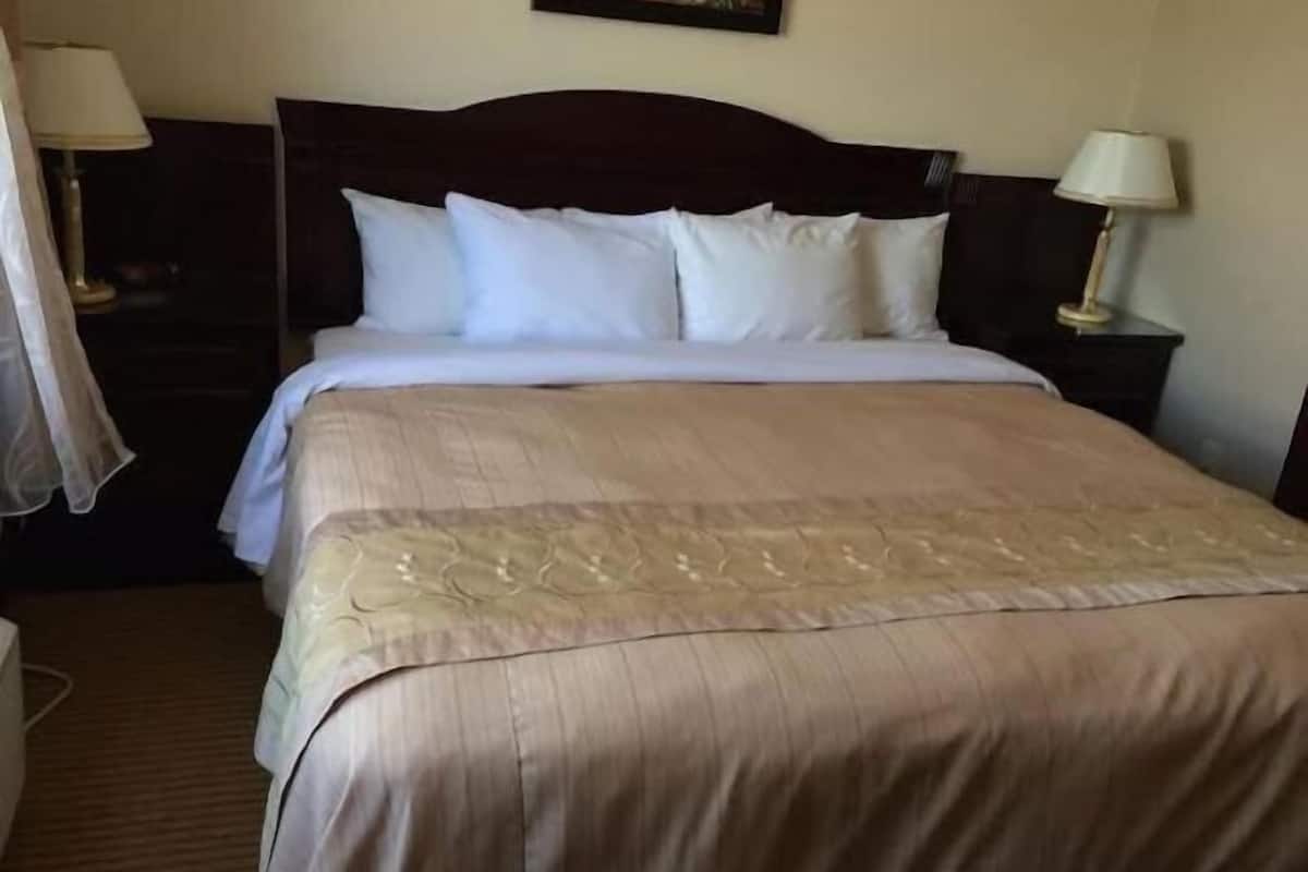 Down duvets, memory-foam beds, desk, soundproofing