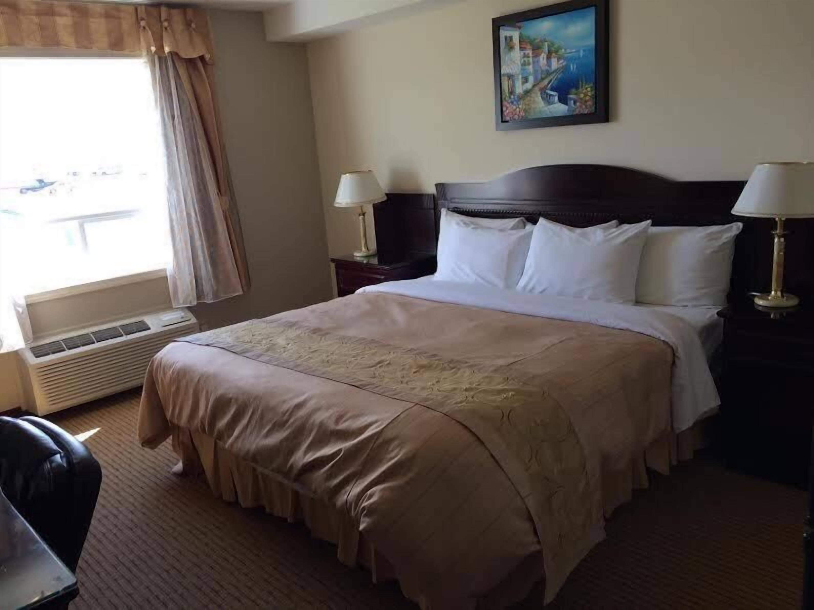 Down comforters, memory foam beds, desk, soundproofing