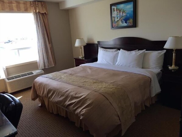 Down duvets, memory-foam beds, desk, soundproofing