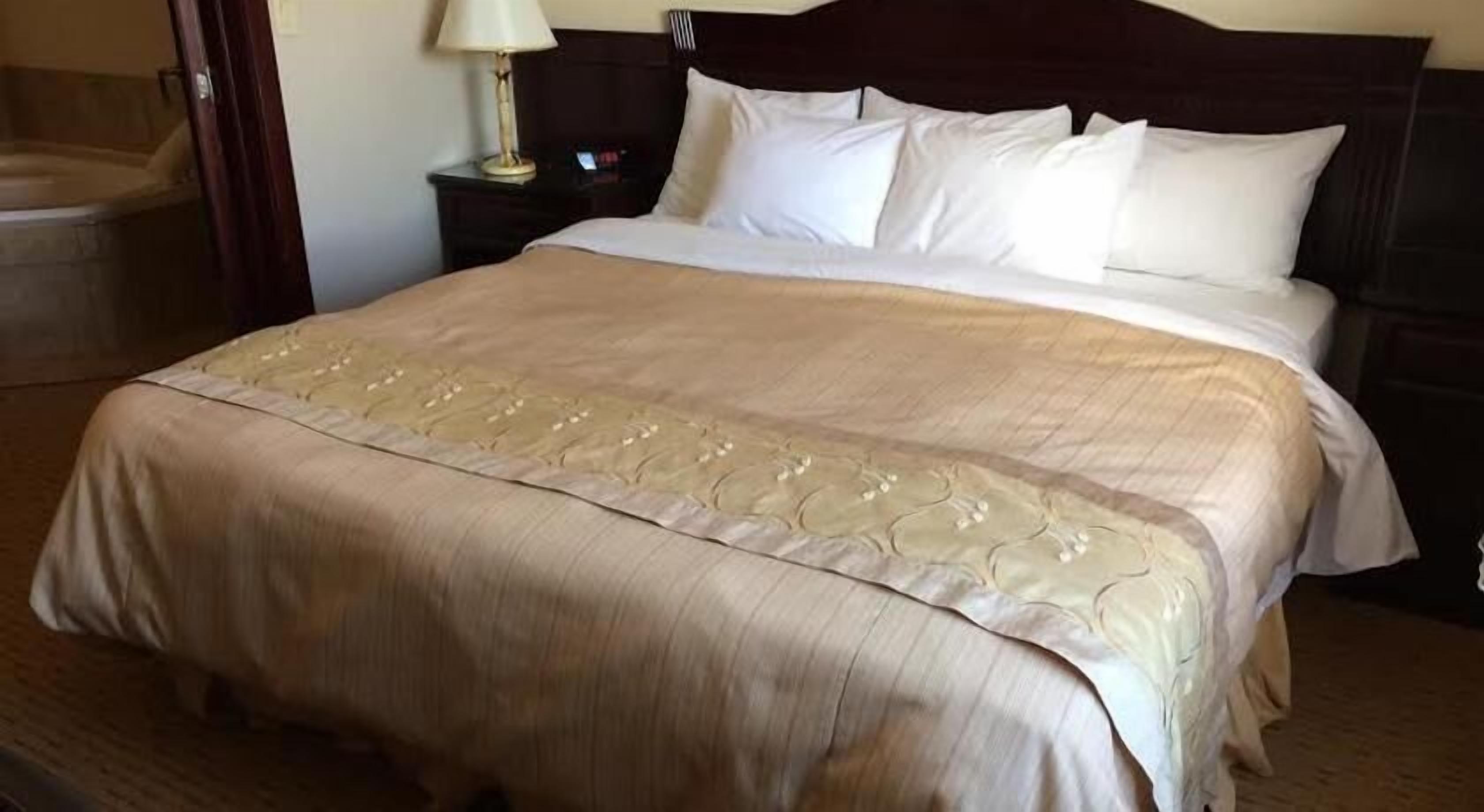 Down duvets, memory-foam beds, desk, soundproofing