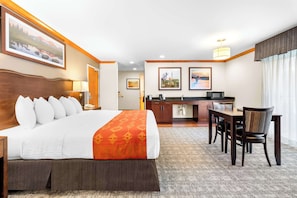 Suite, 1 King Bed, Accessible, Balcony | Desk, blackout drapes, iron/ironing board, free cribs/infant beds