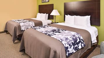 Standard Room, 2 Queen Beds | Premium bedding, desk, soundproofing, iron/ironing board