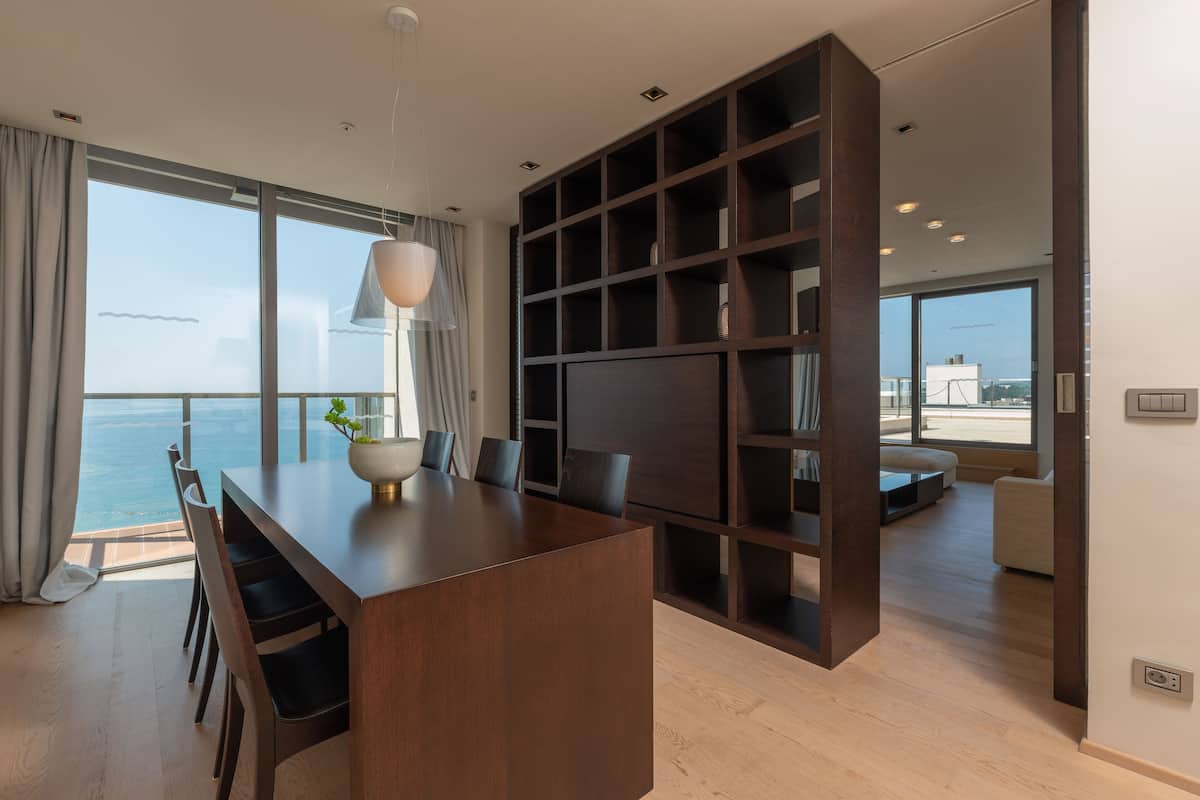 30-inch flat-screen TV with cable channels, TV