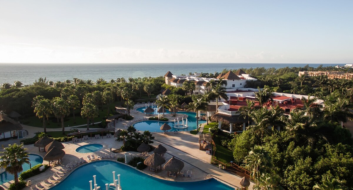 Indoor pool, 12 outdoor pools, open 8:00 AM to 8:00 PM, free cabanas