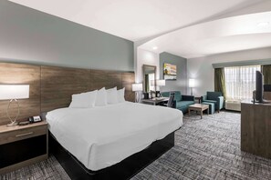 Suite, 1 King Bed, Non Smoking, Refrigerator & Microwave (with Sofabed) | Pillow-top beds, desk, laptop workspace, blackout curtains - Best Western Plus MidAmerica Hotel (Mascoutah)