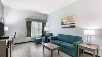 Suite, 1 King Bed, Accessible, Refrigerator & Microwave (Walk-in Shower;with Sofabed)