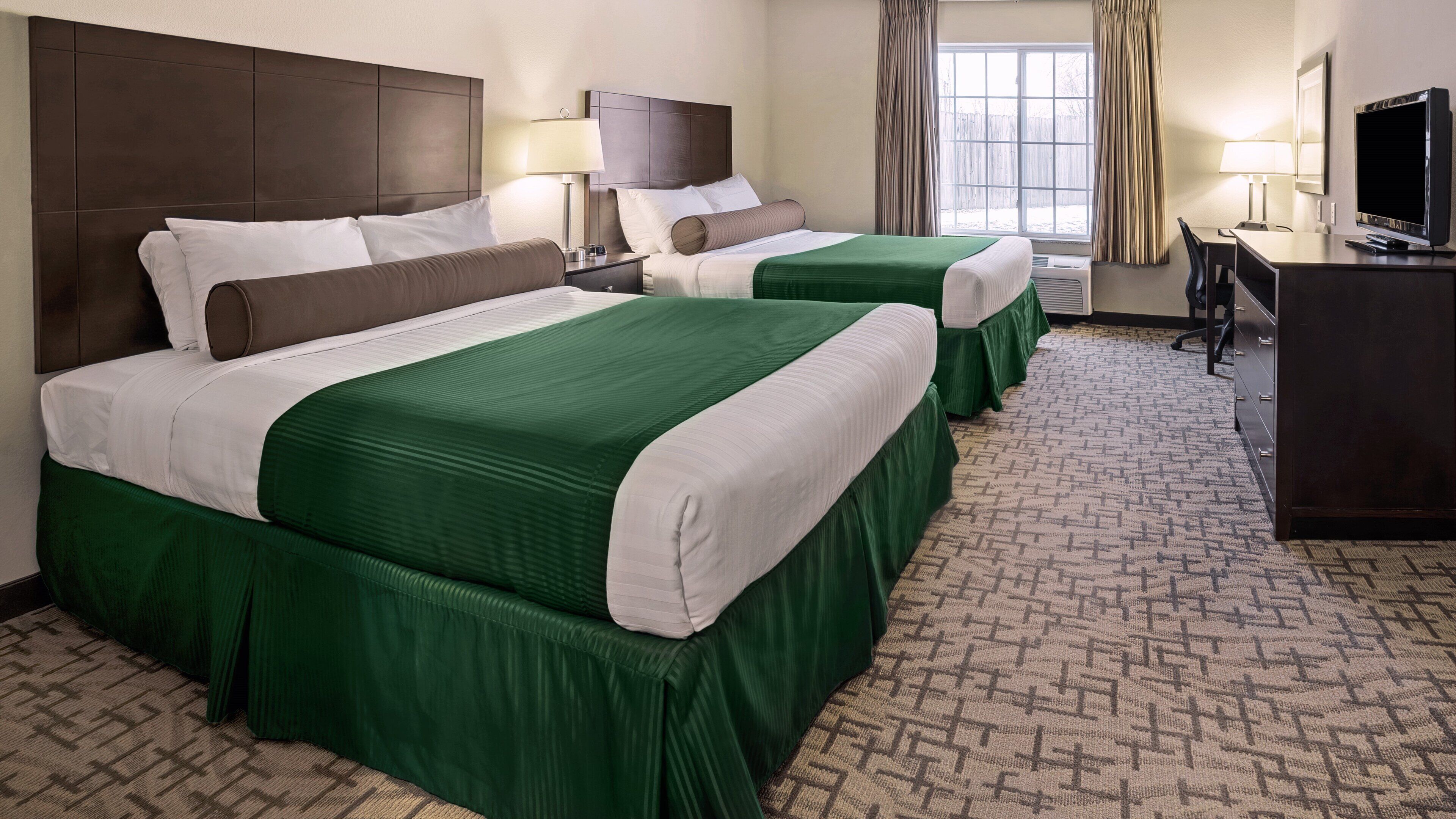 Skrivebord, skrivebord for bærbar PC og blendingsgardiner